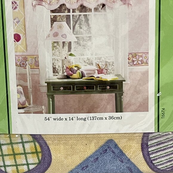 Waverly Classics Home Valance Flower Patch Garden Pastel Fairfield Whimsical - Picture 3 of 5